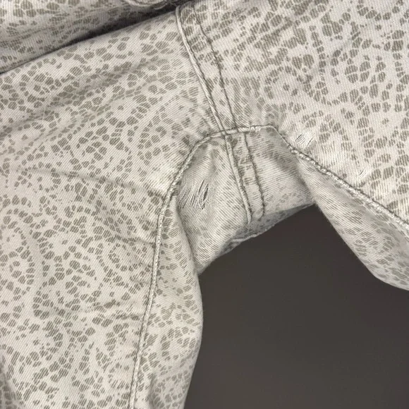 Free People Denim Gray Lace Print Skinny Zipper Ankle Jeans Size 29 FAIR - Picture 14 of 14